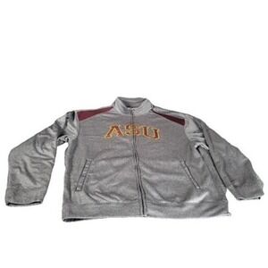 Arizona State Sun Devils NCAA Full-Zip Jacket Mens Size XXL Gray Embroidered